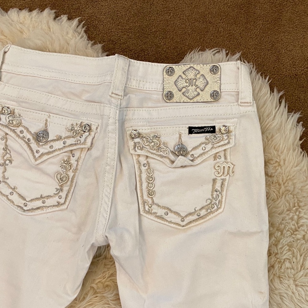 Miss Me white flare jeans
